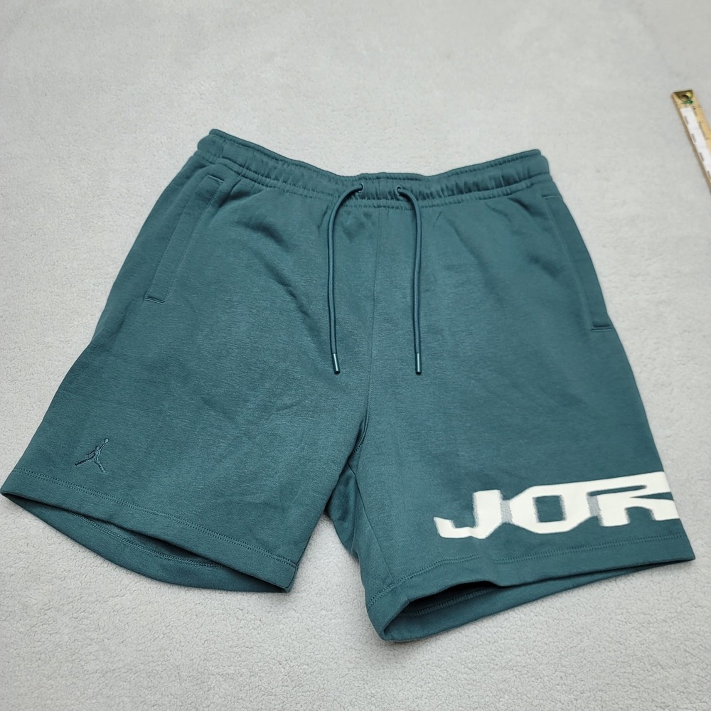 Jordan Jumpman Fleece Shorts Mens Large Green Pockets Drawstring FV7231-366
